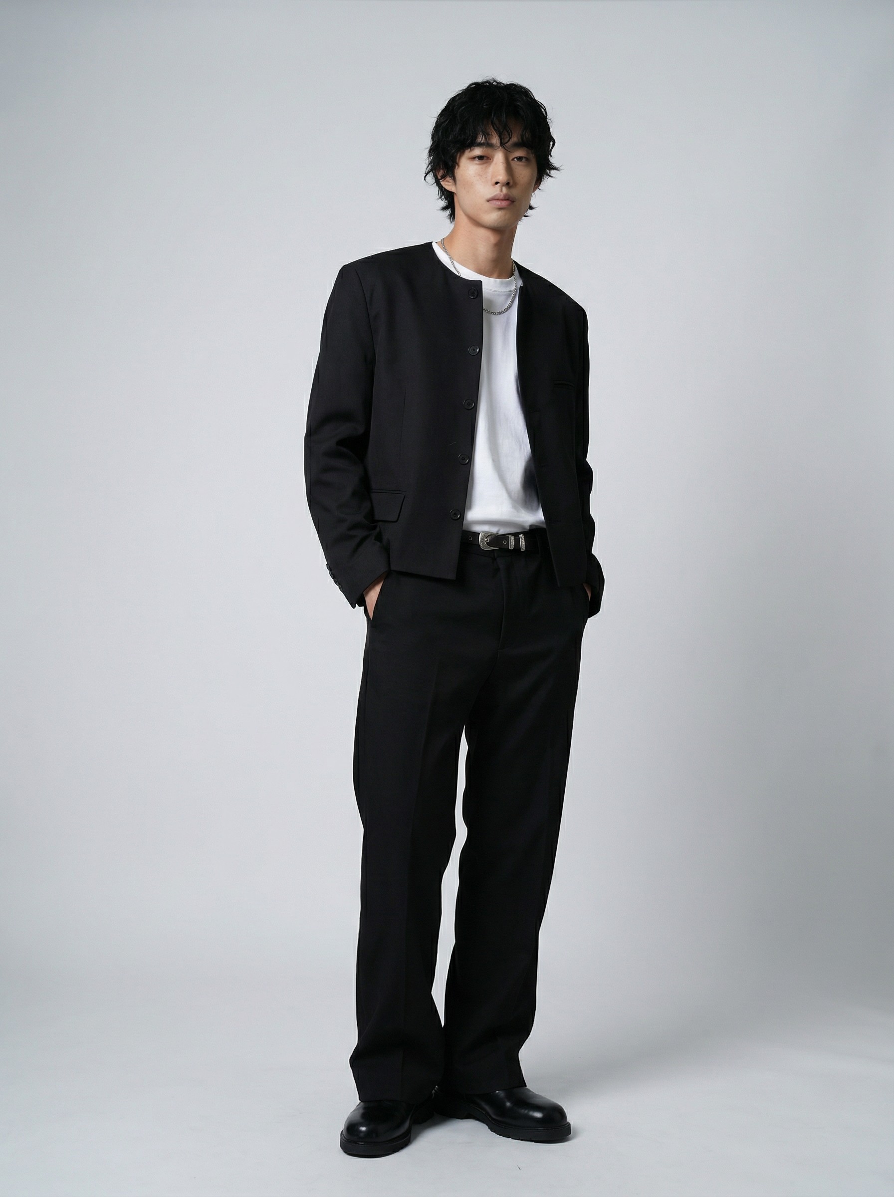 Man Wearing Black Coat