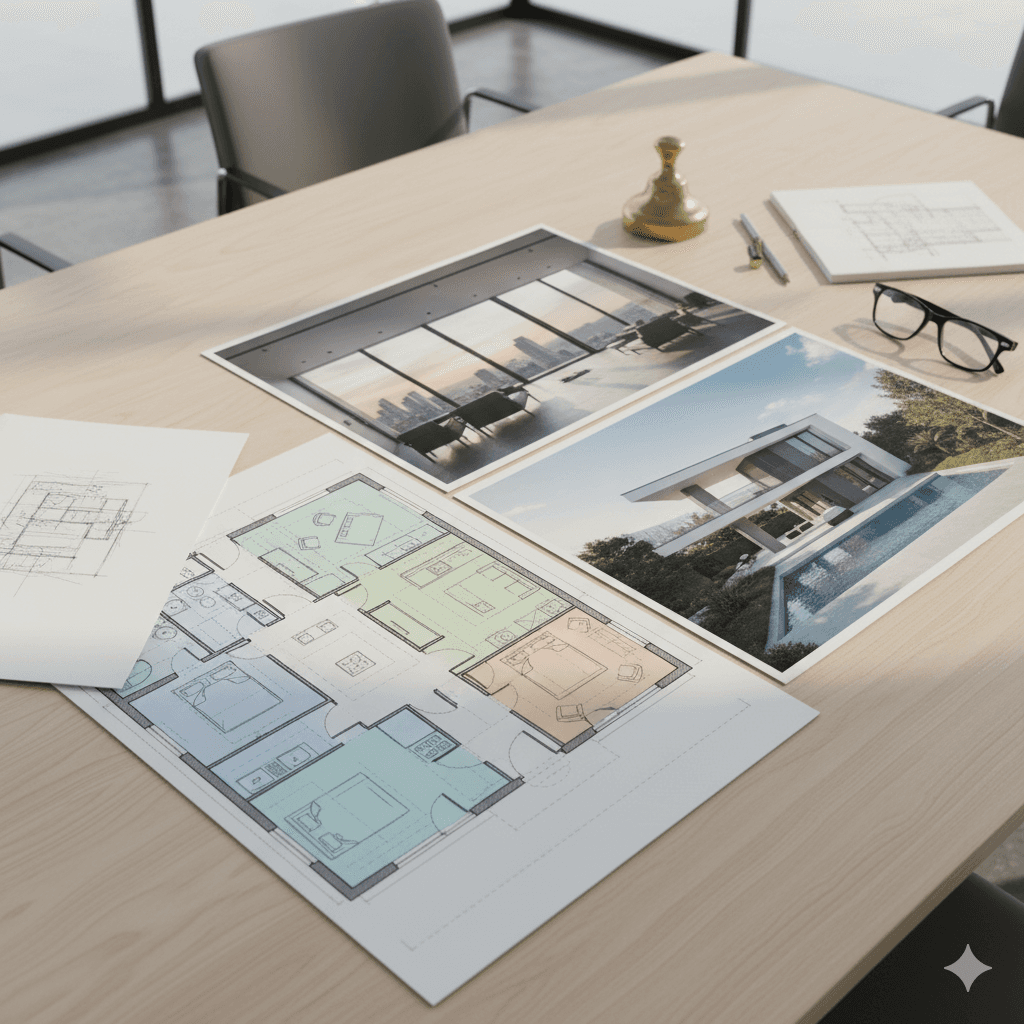 geStylized floor plans or renderings