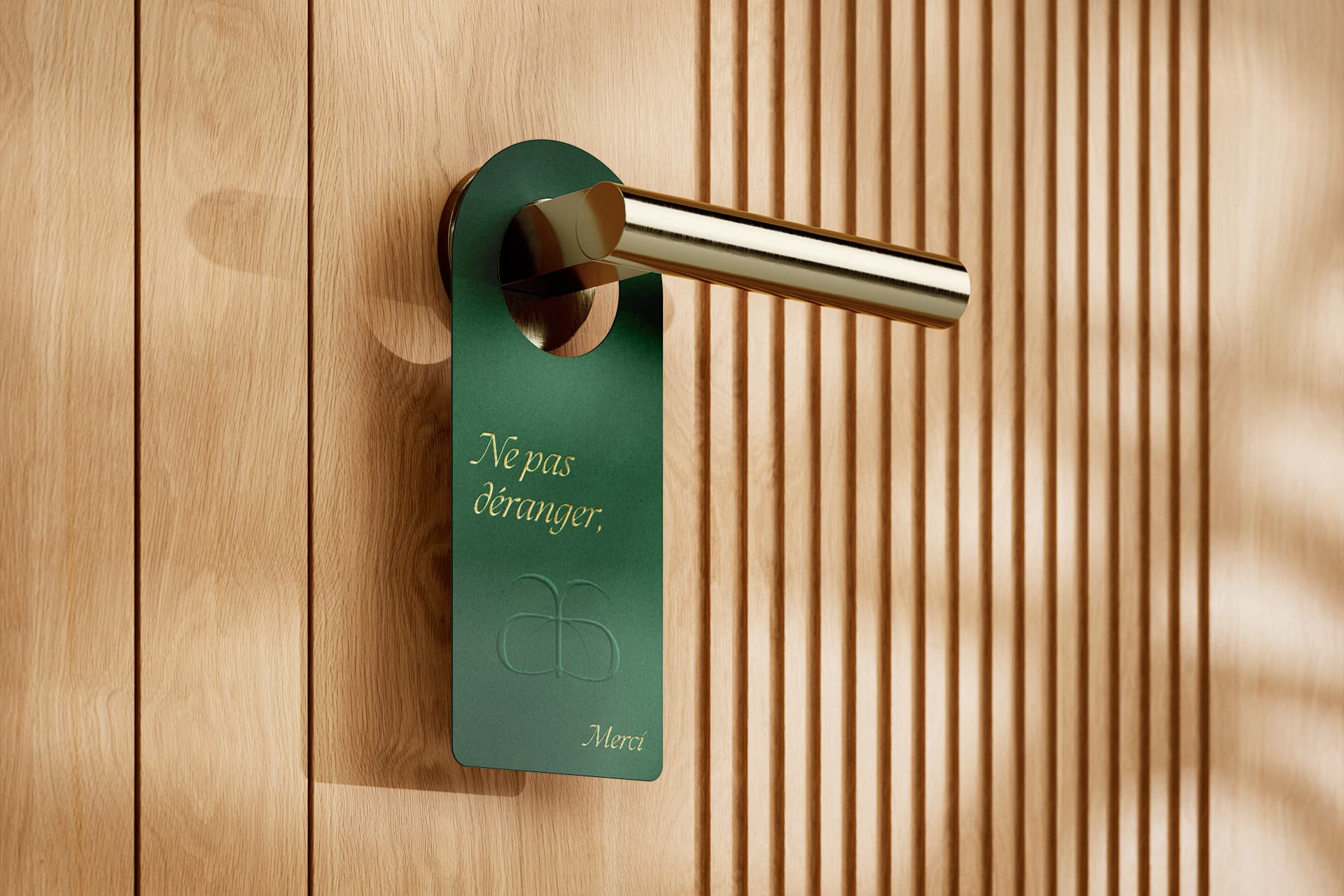 Accroche porte "ne pas déranger", aux couleurs de La Passegiata