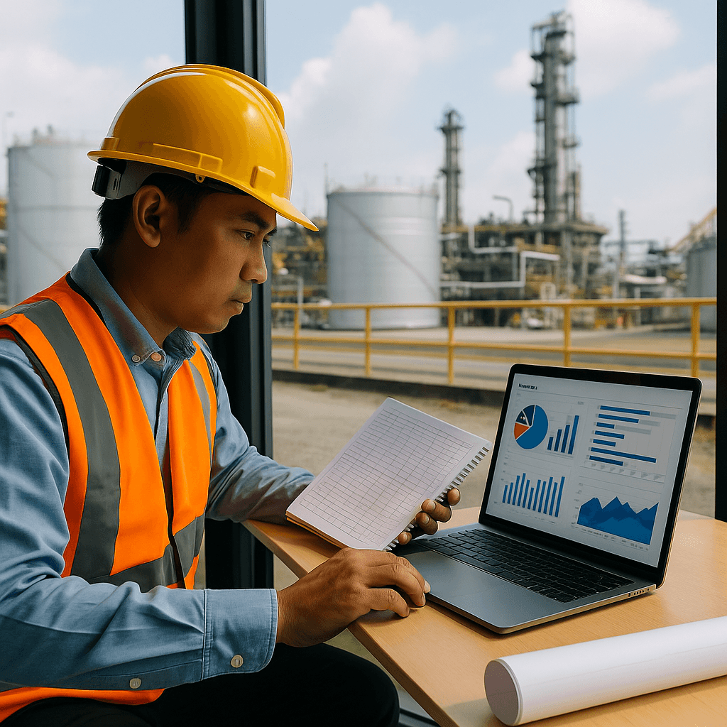 Oil and gas accounting software interface for financial management.