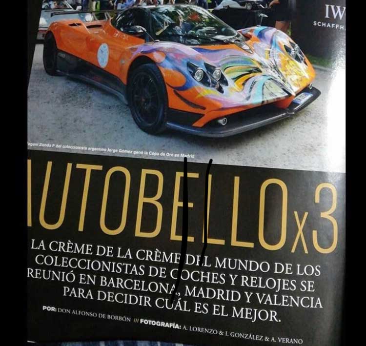 Pagani Zonda F intervenido por la artista plástica Daniela Boo firmado por su creador el diseñador Horacio Pagani, ganador del premio Compasso d'Oro MIlan en 2022.