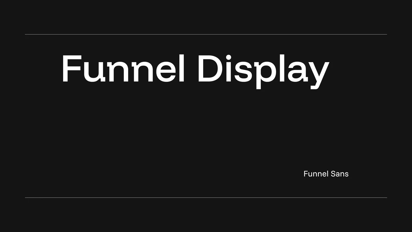 Ein Bild der beiden Fonts: Funnel Display und Funnel Sans vom Branding von Wert an Lage.