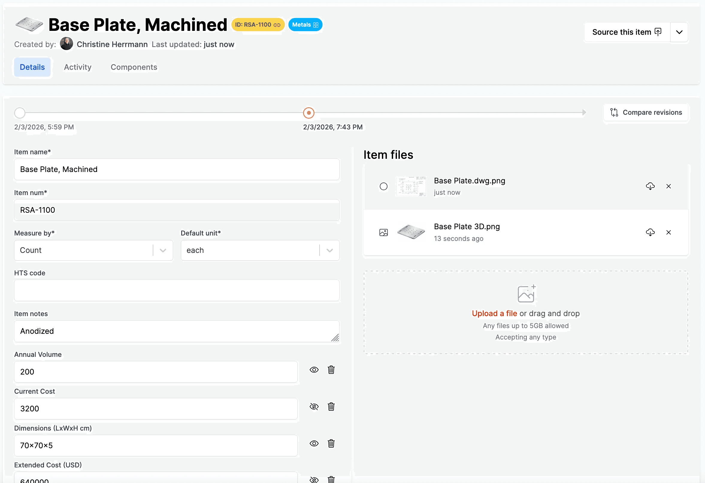 bill of materials management