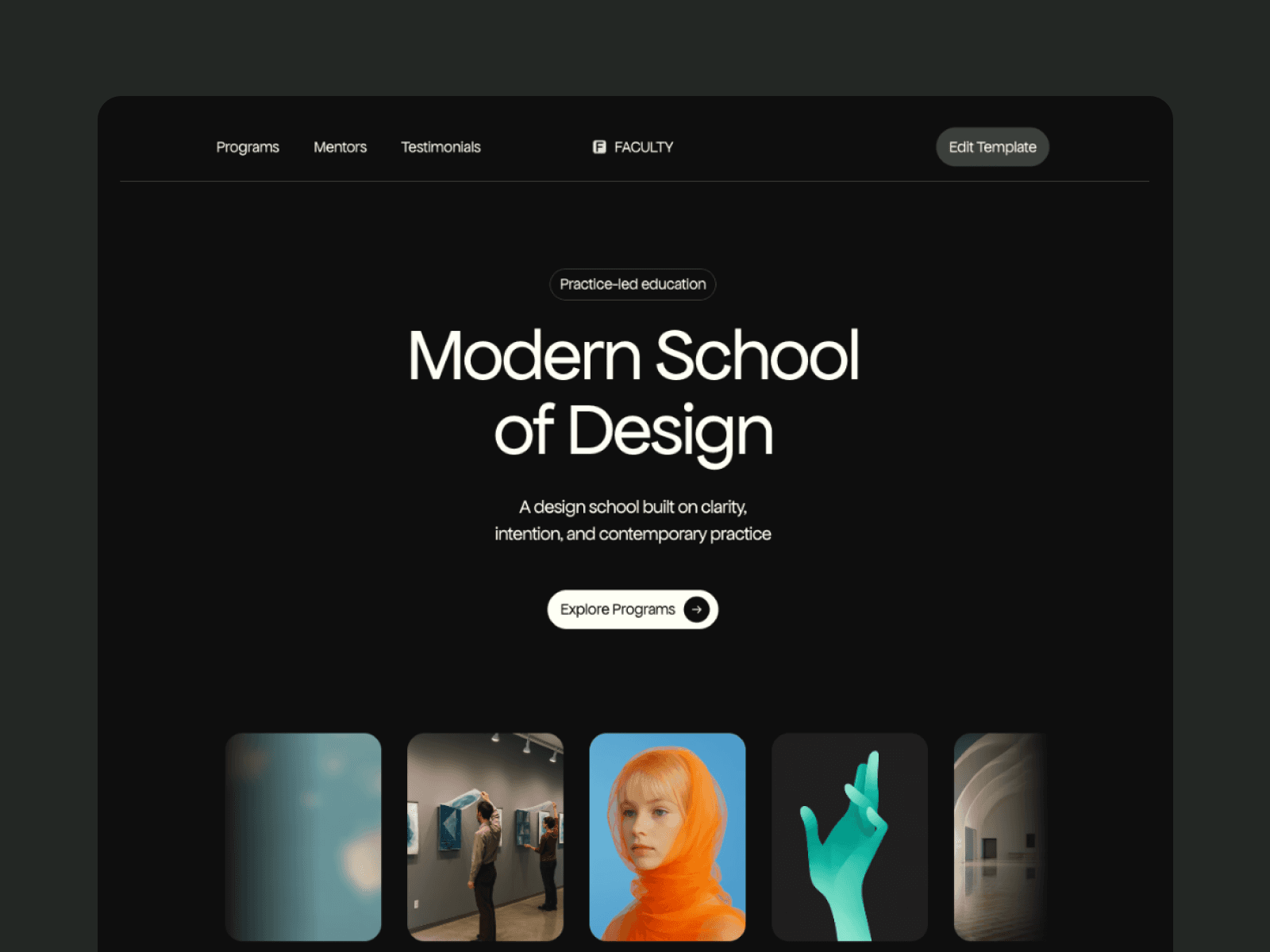 Faculty — Online Design School Framer Template