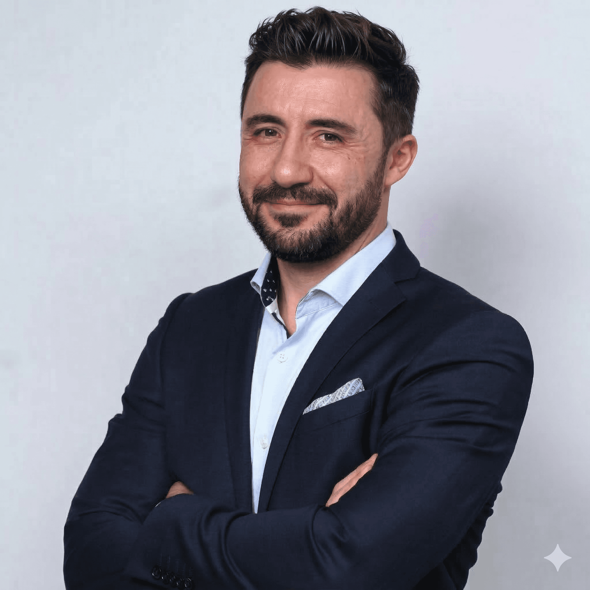 smiling woman wearing blue necklace