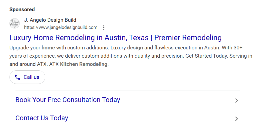 home remodeling google ads