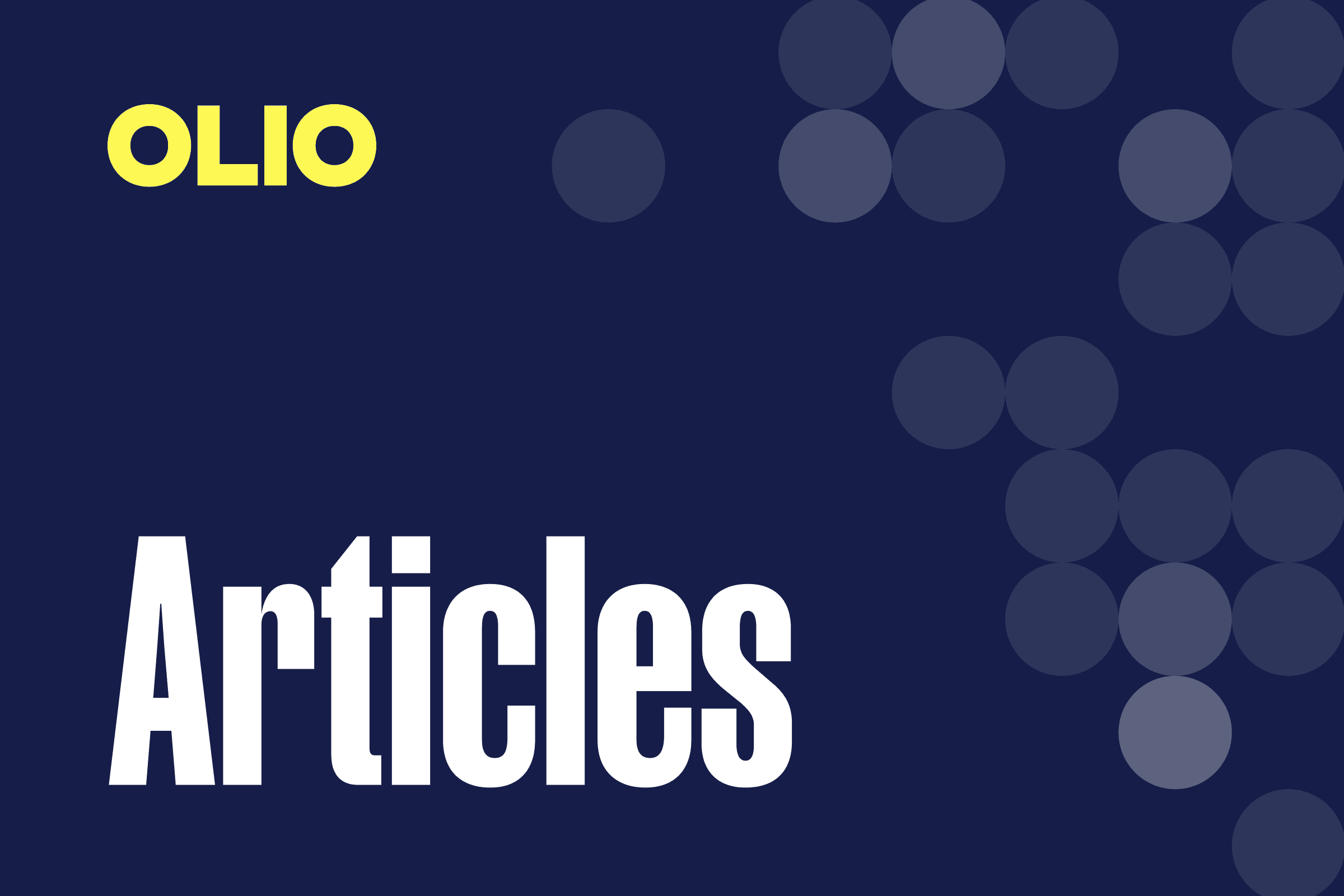 Olio resources, news, articles