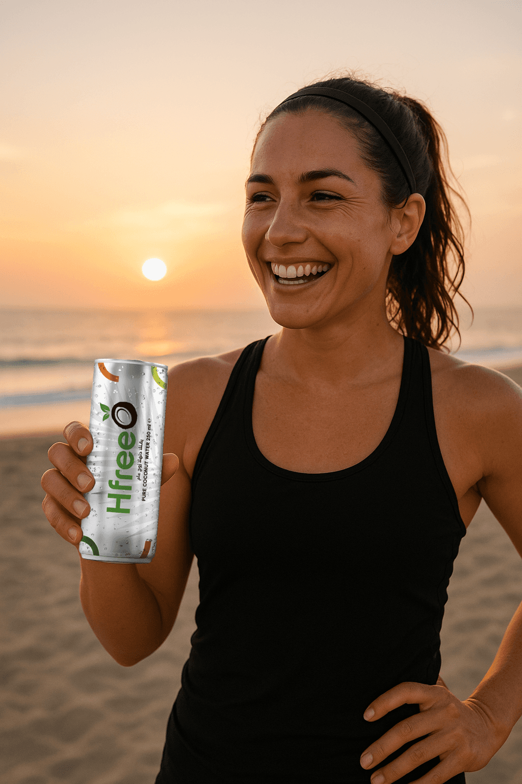 three bottles of water sitting on top of a table