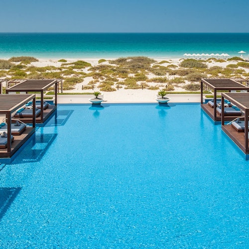 Saadiyat beach pool area, beach