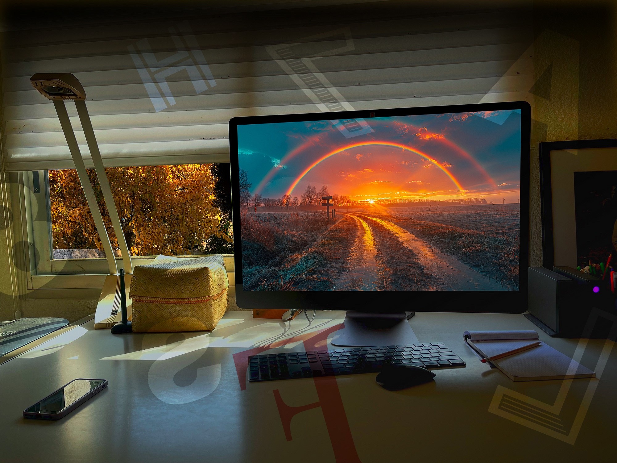 ordinateur IMac sur un  bureau