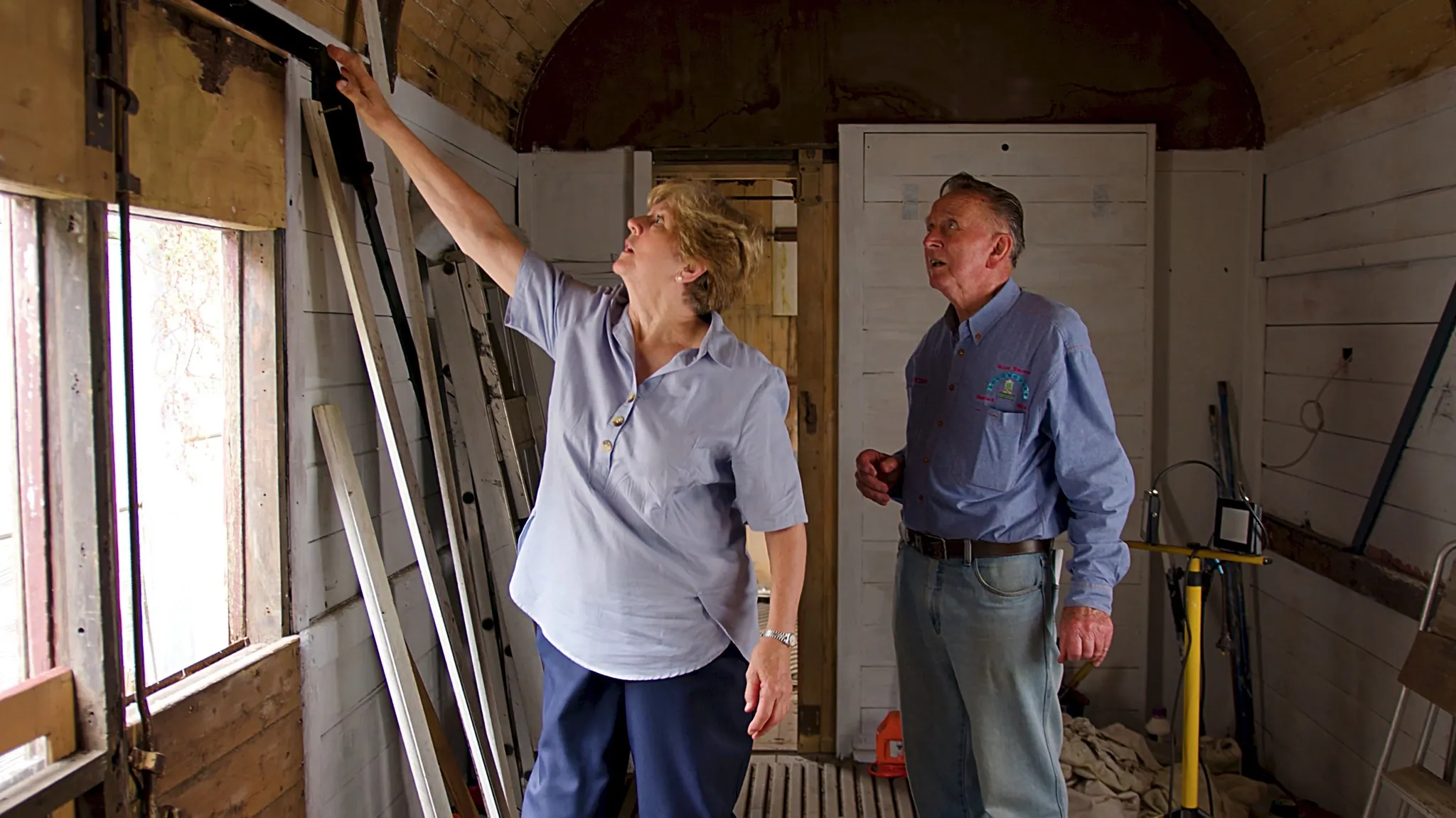 Volunteers underway restoring a carriage with Stream 2 Funding