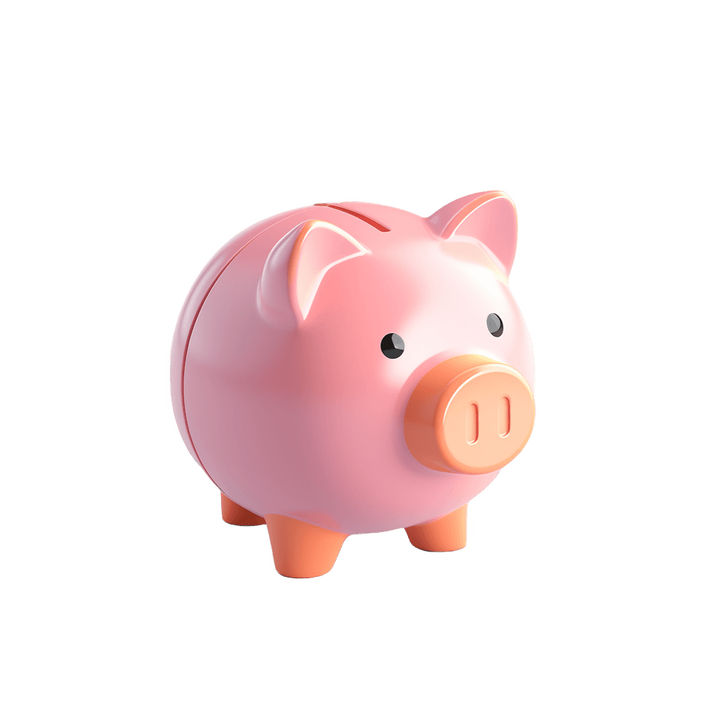 Variation of piggy bank 3d icon