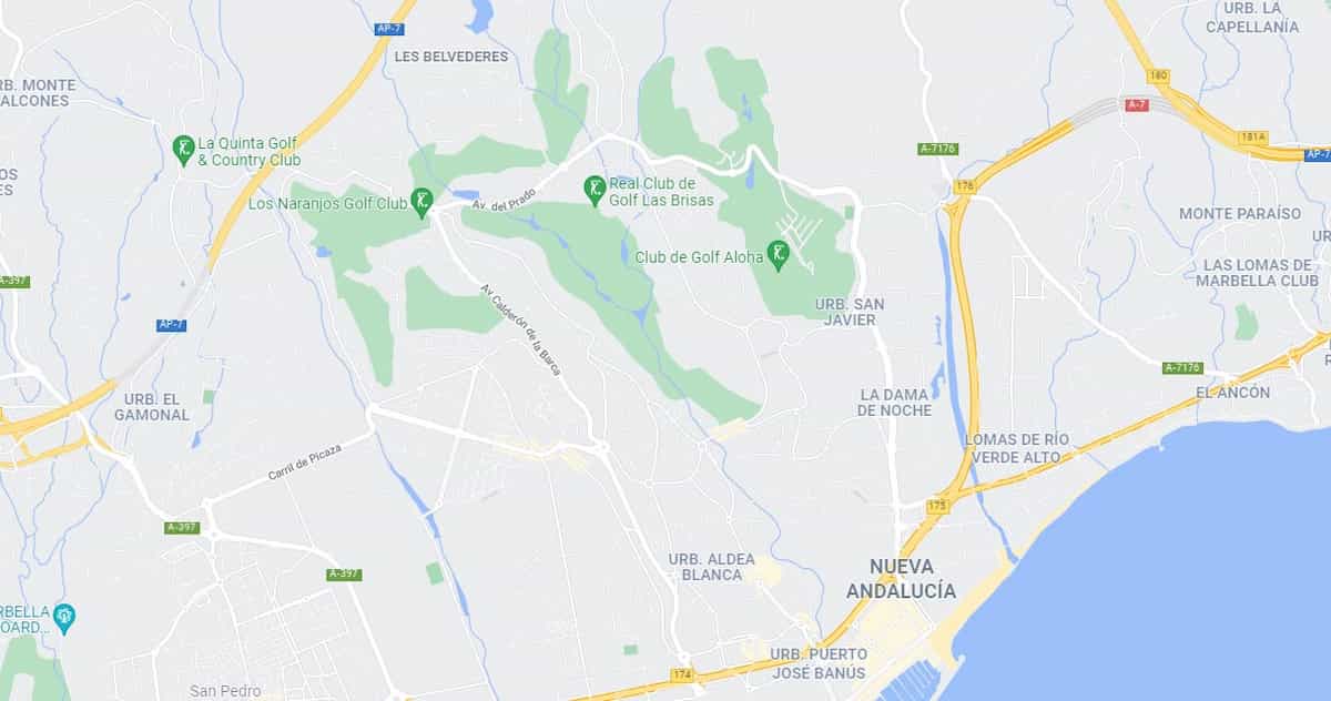 Nueva Andalucia Map, Marbella.