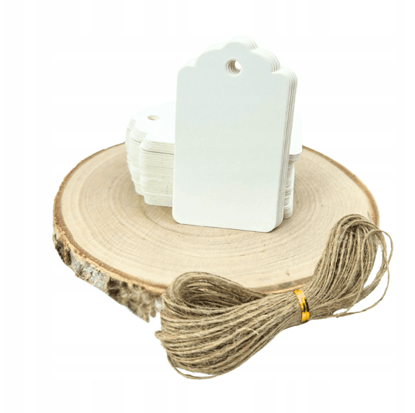 Zawieszki na prezent białe