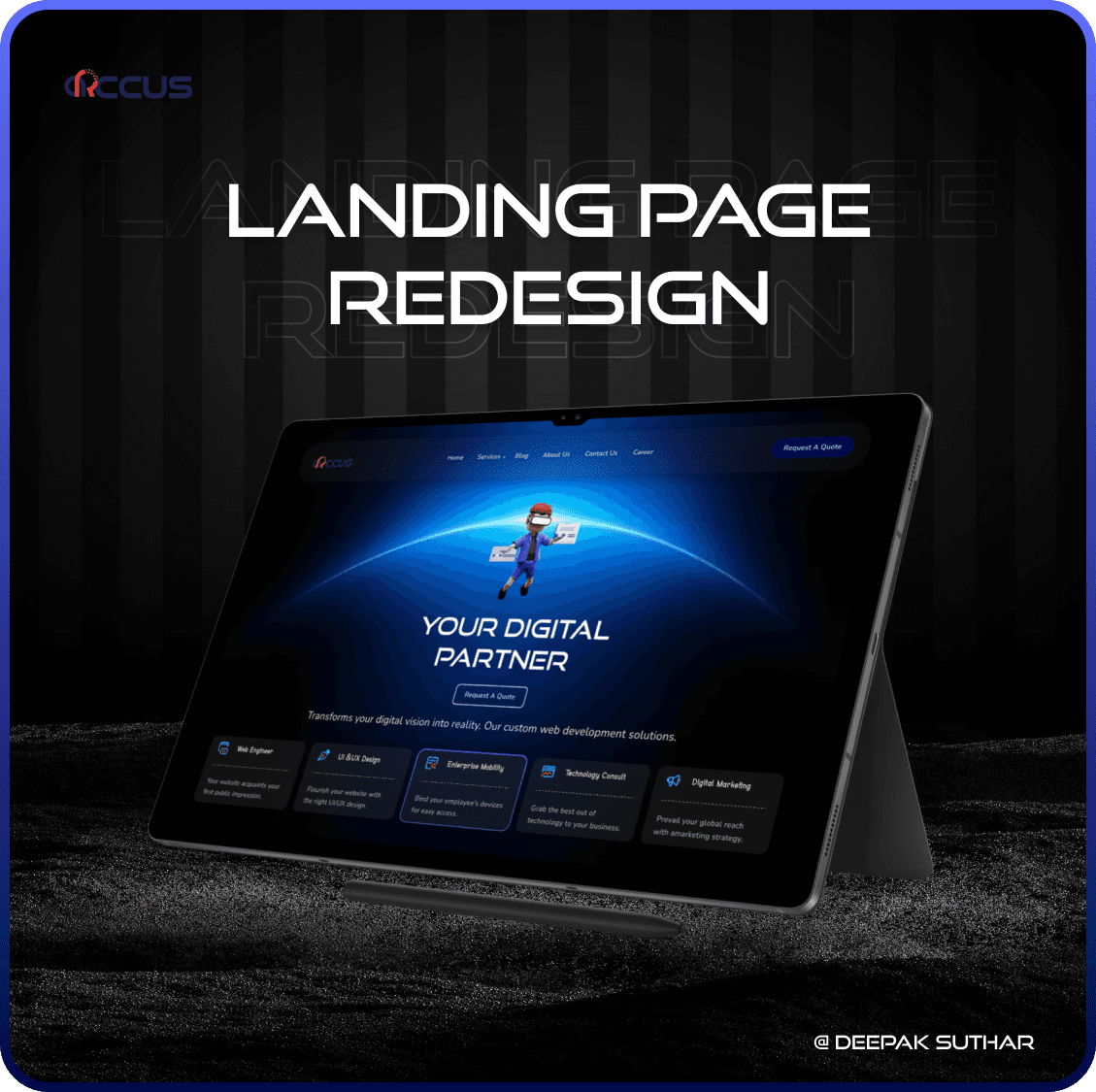 Arccus Landing page