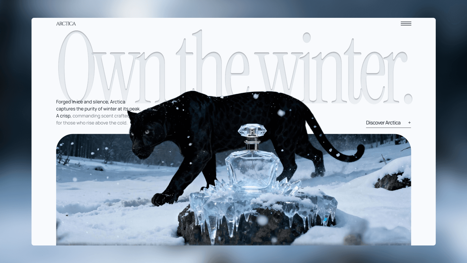 Arctica Fragrance Hero image design