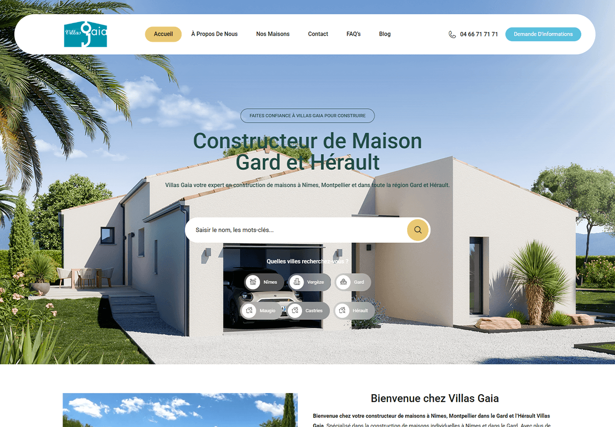 Site web Villas Gaia