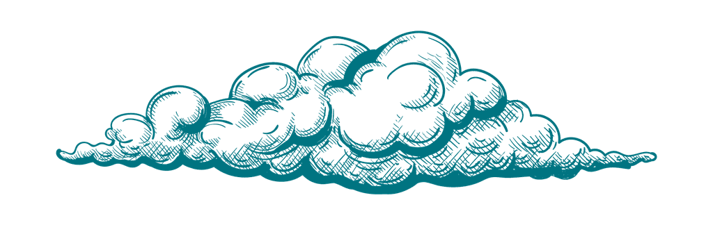Line drawing of cloud