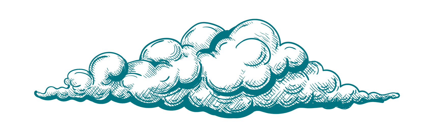 Line drawing of cloud