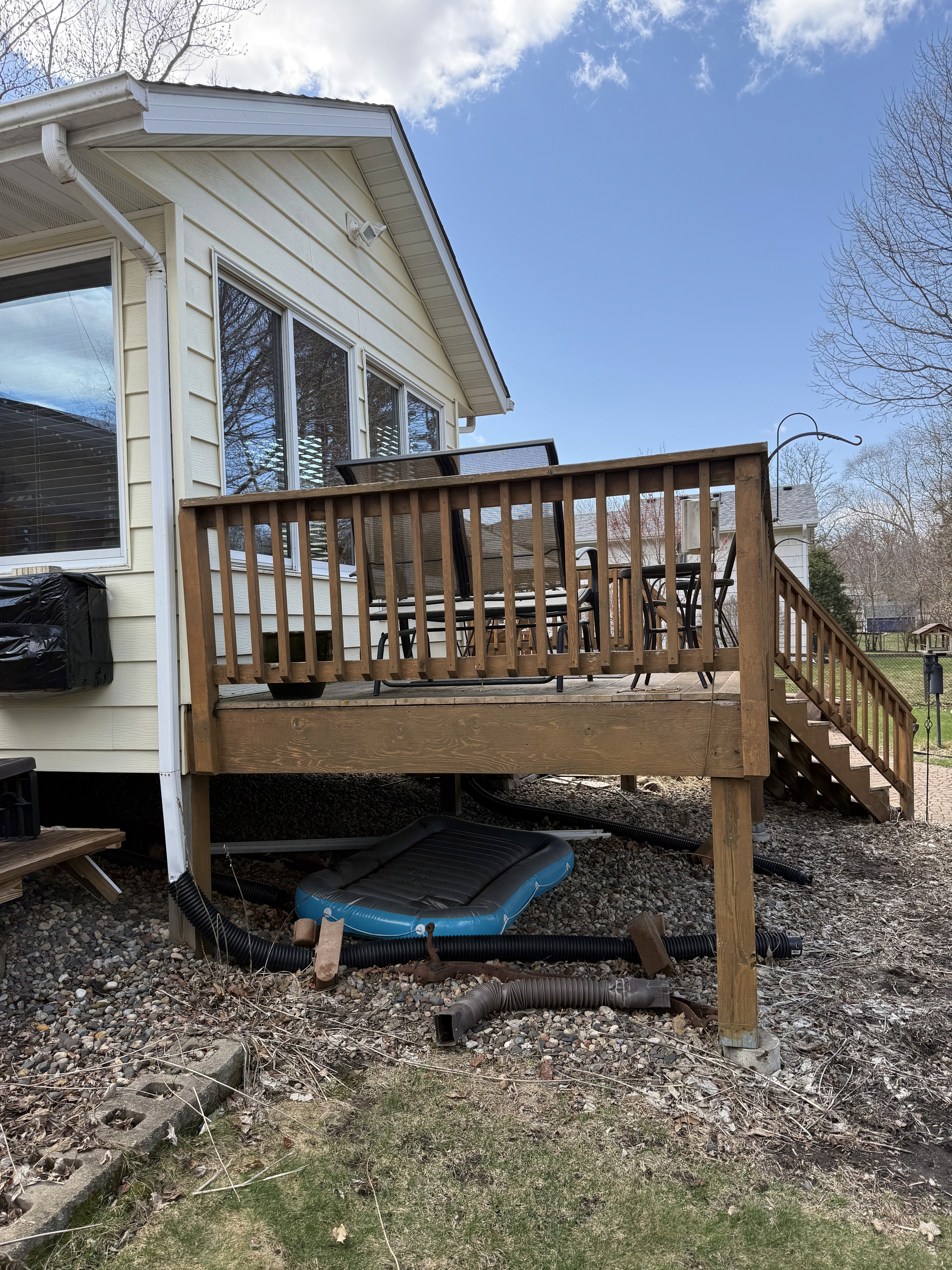 before deck refinishing