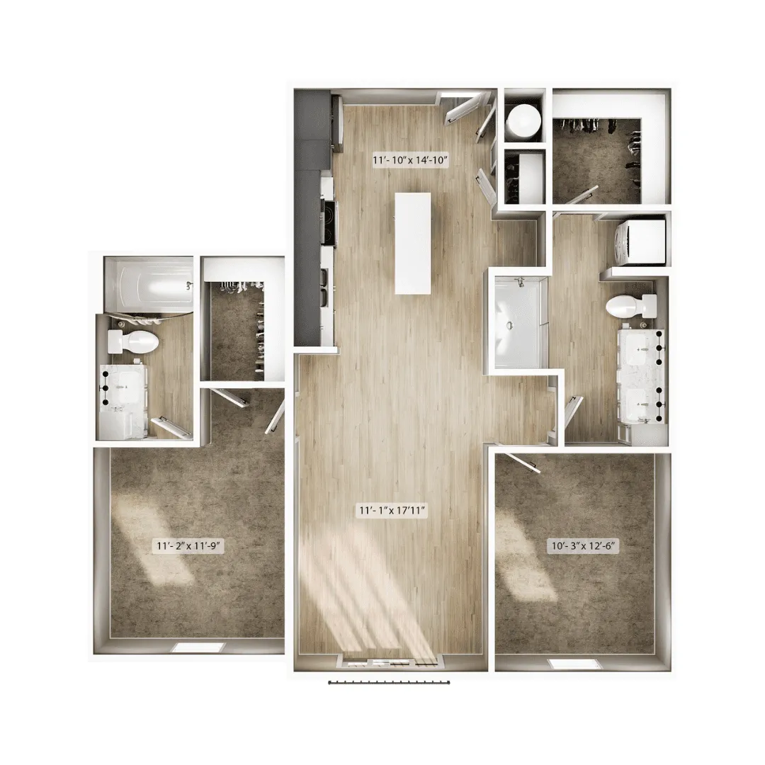 The Hearth Floorplan No Furniture