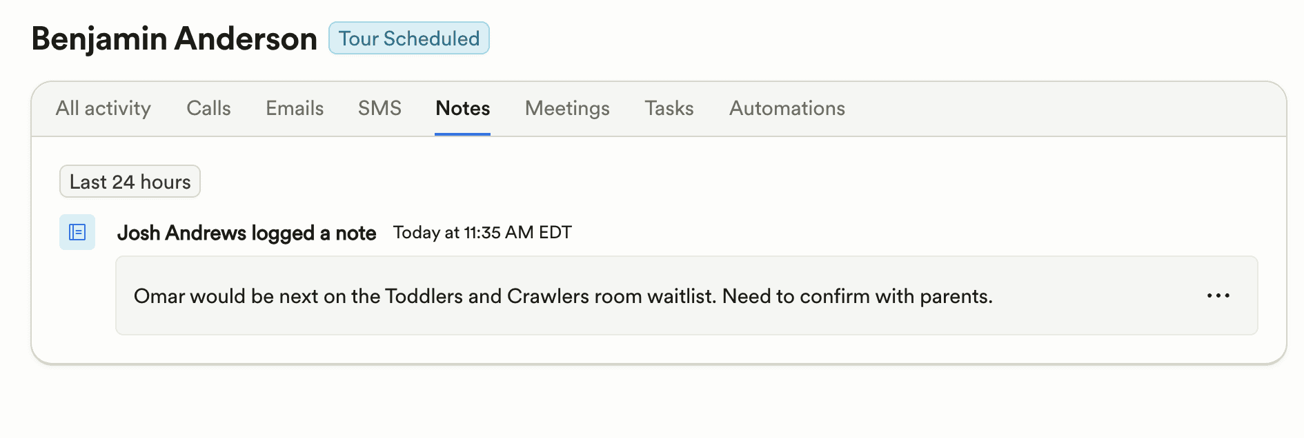 Notes on lead profile