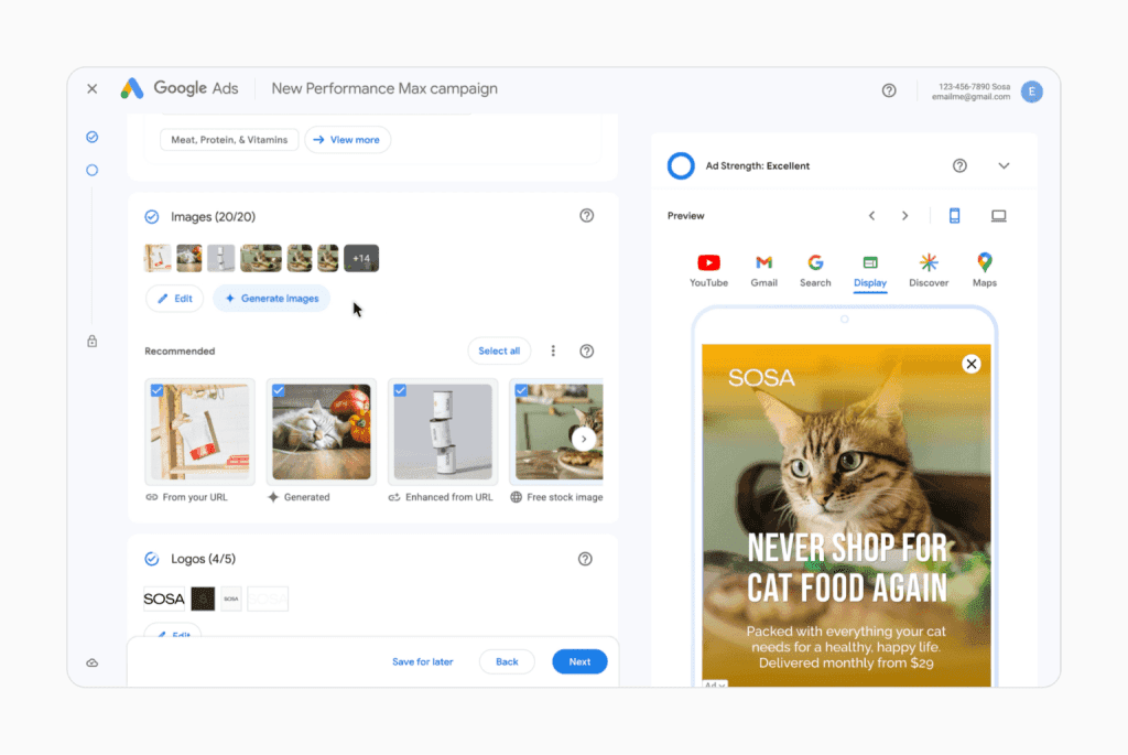 Google Ads Performance Max campaign.