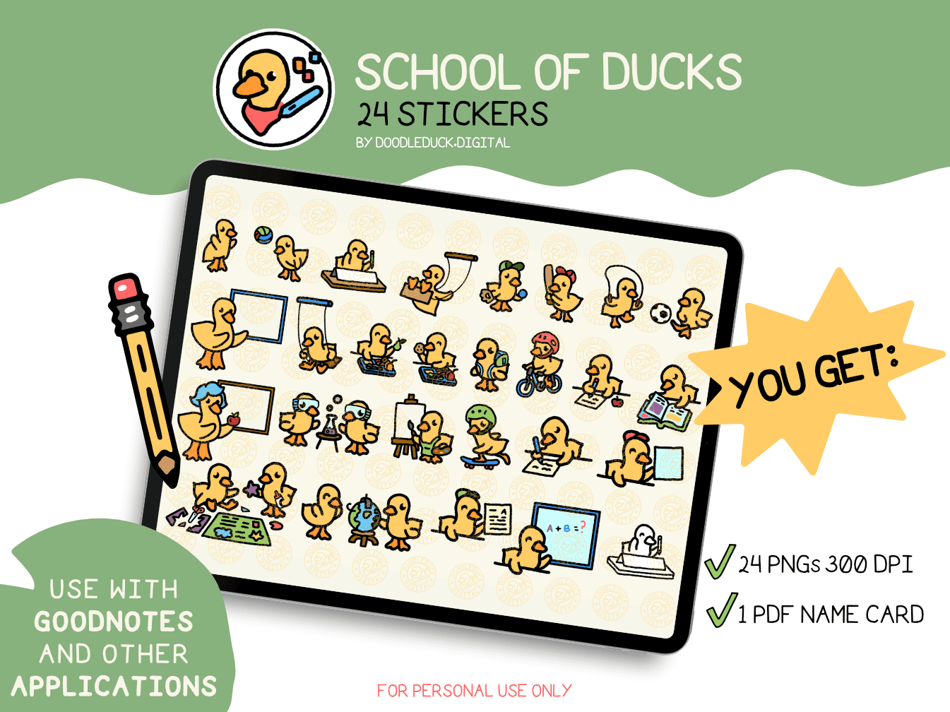 DDD School of ducks stickers showcase