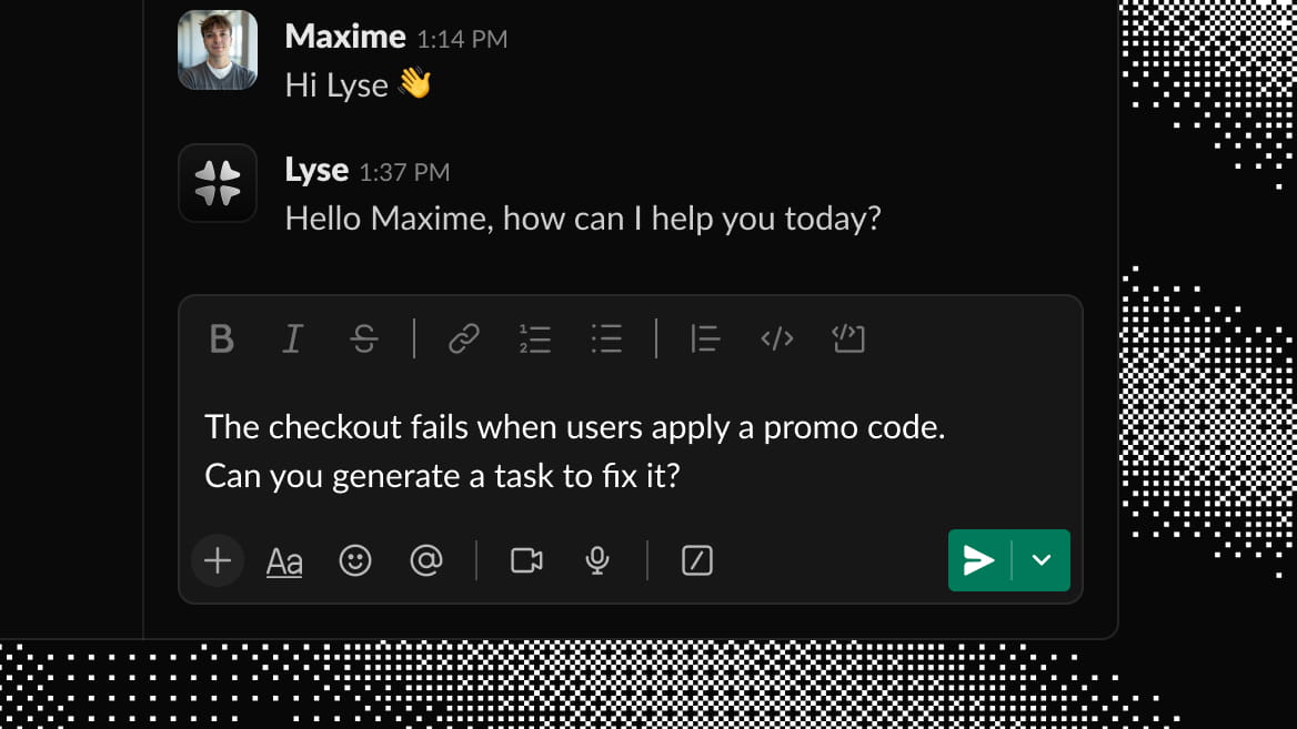 Chat to Task Feature