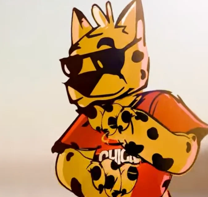 Old Chicka cheetah: Flat drawing