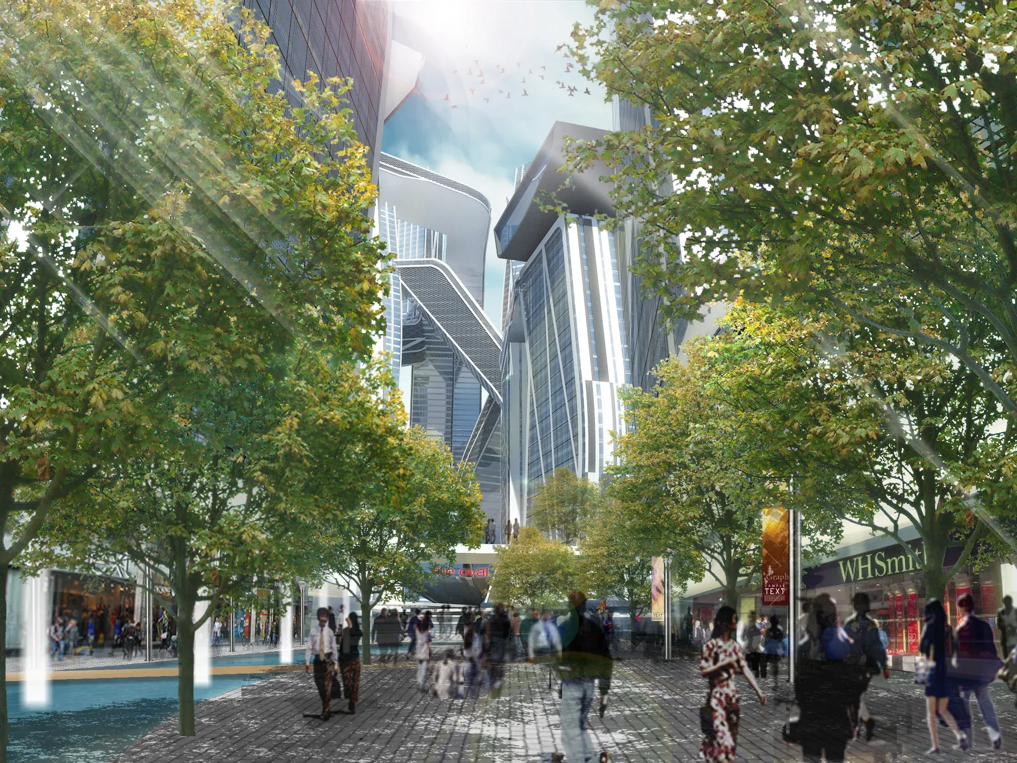 Exterior view of Cloud City Park project by Asima Architects