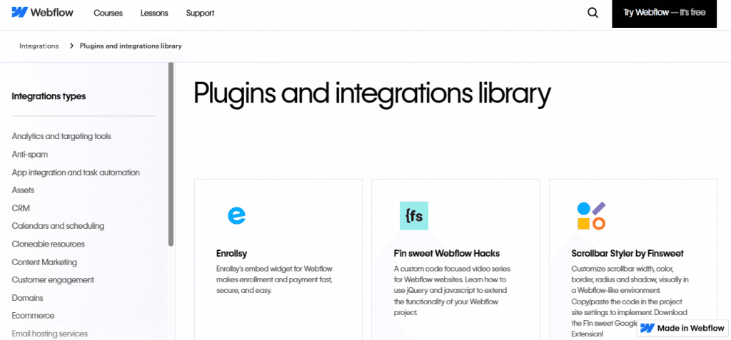 webflow plugins example