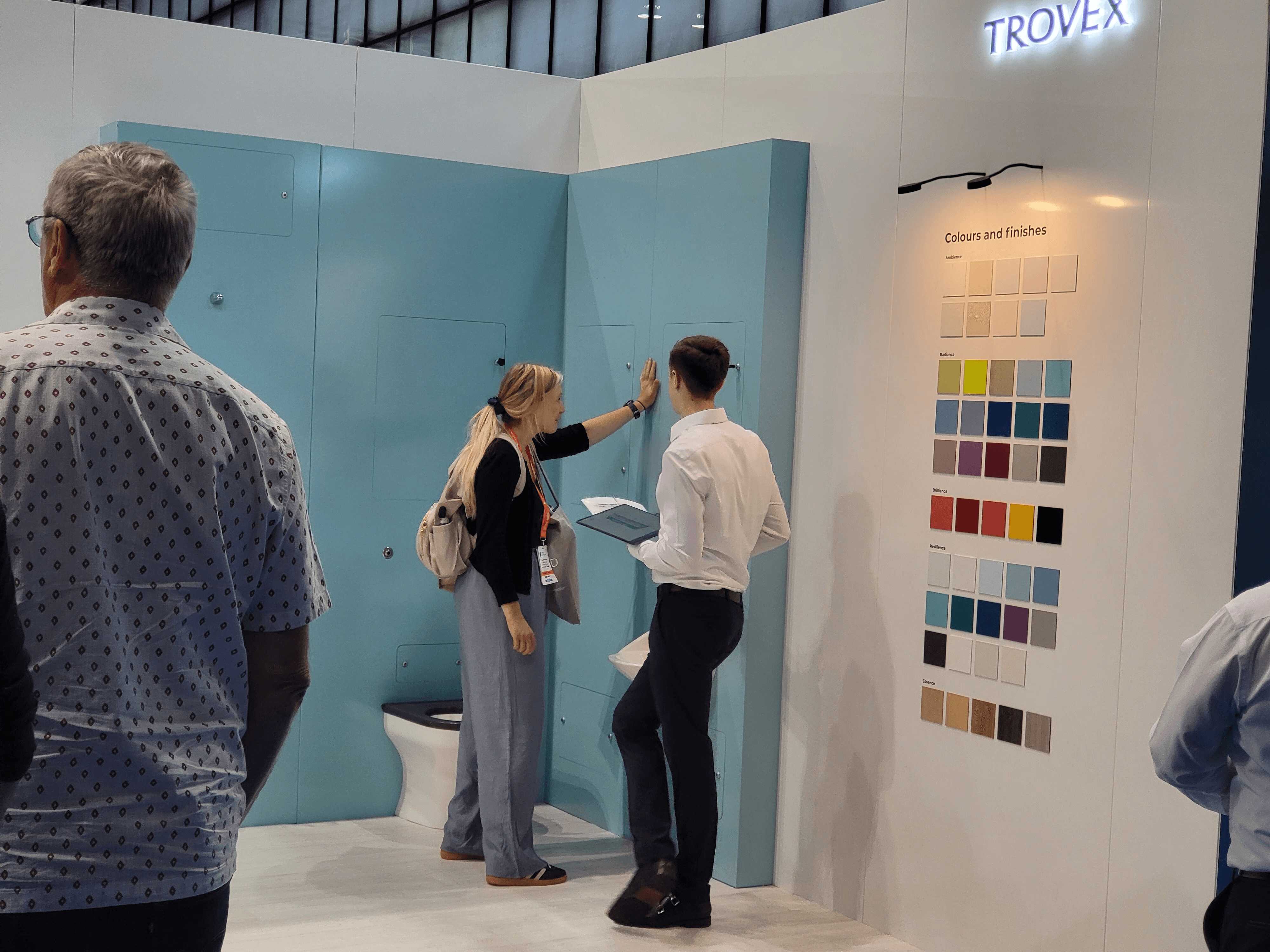 The Trovex team supporting customers with the Hygipod Safe