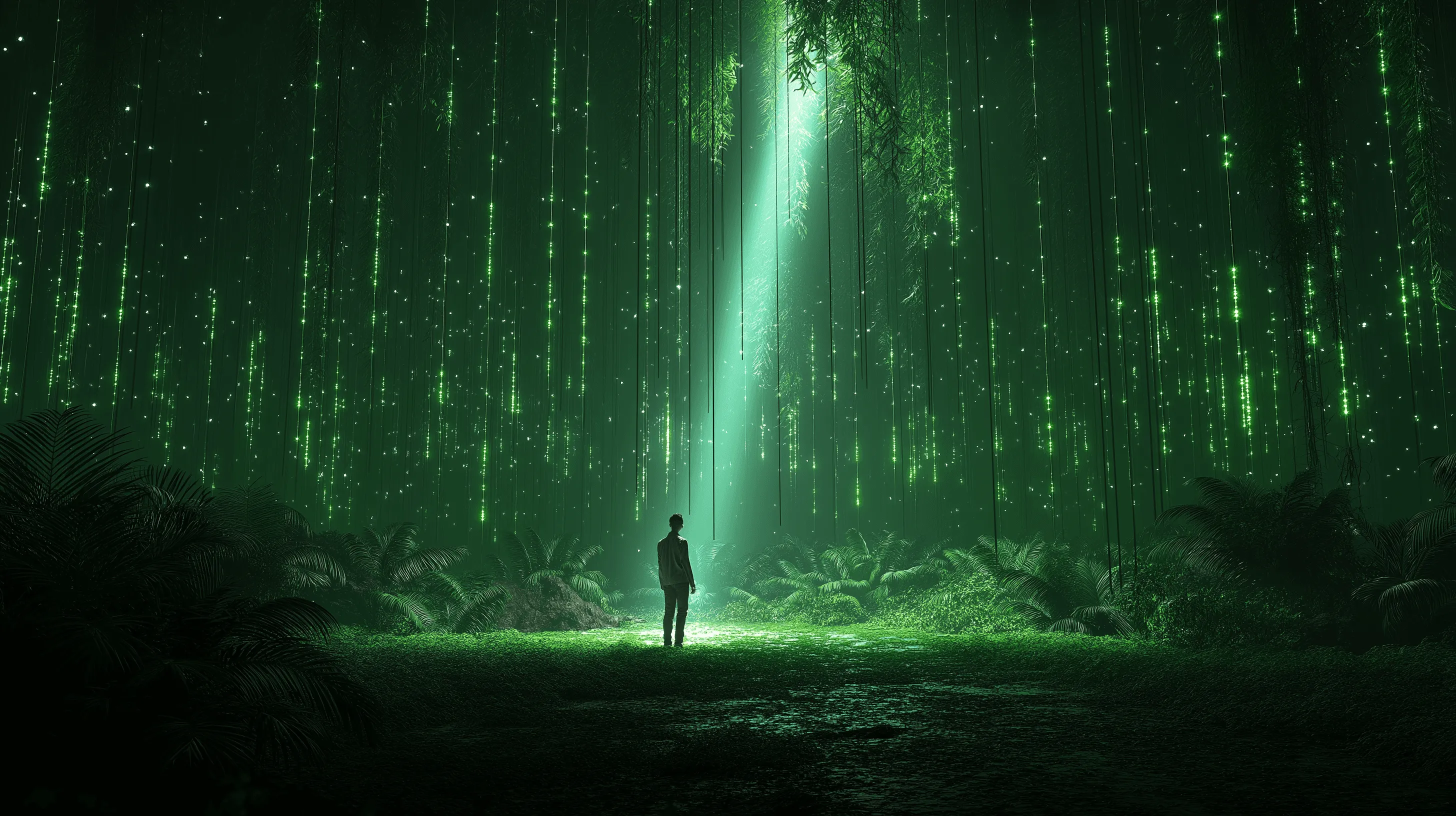 Glossy Rays in middle of the forest