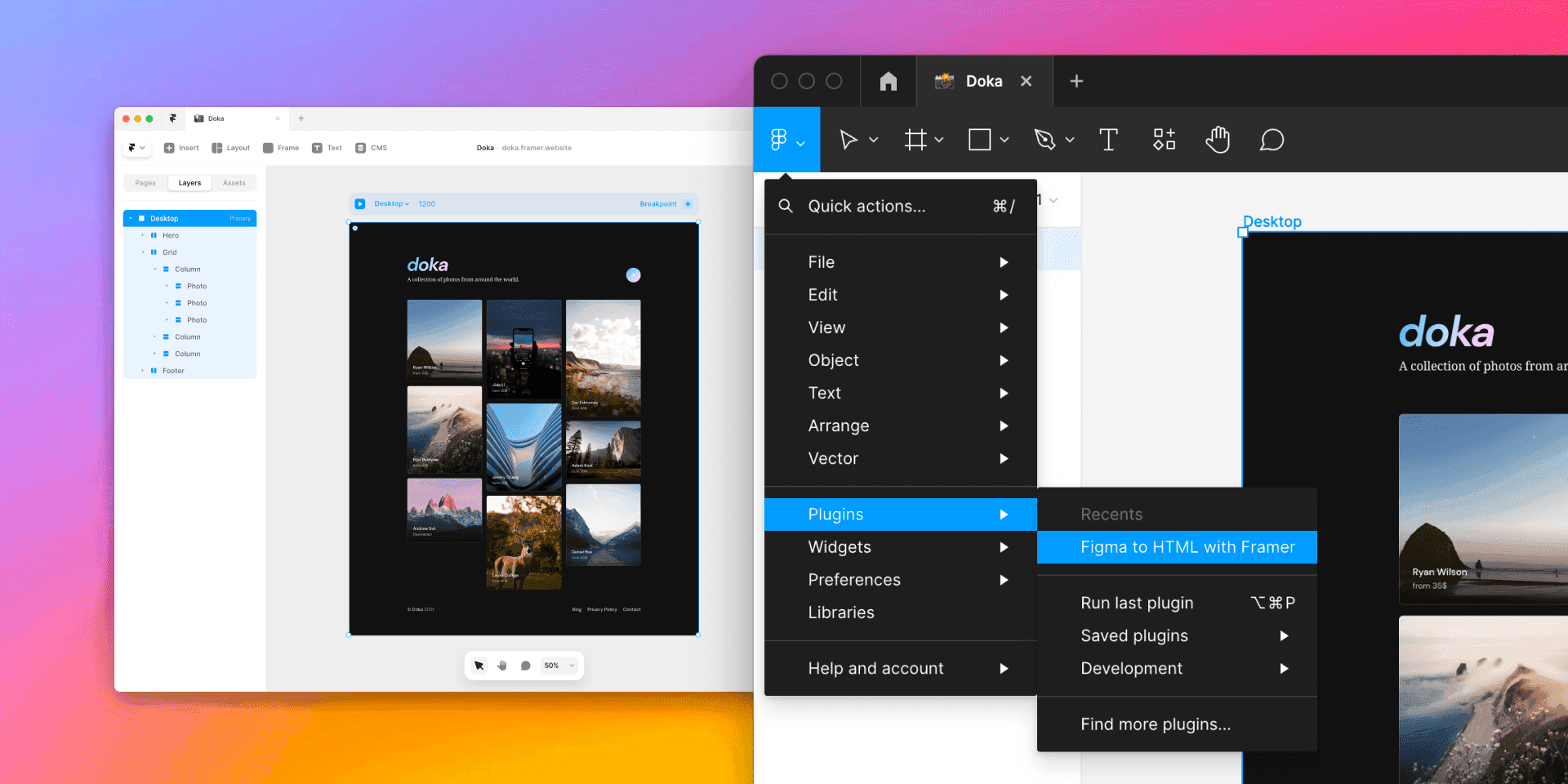 Figma to HTML with Framer