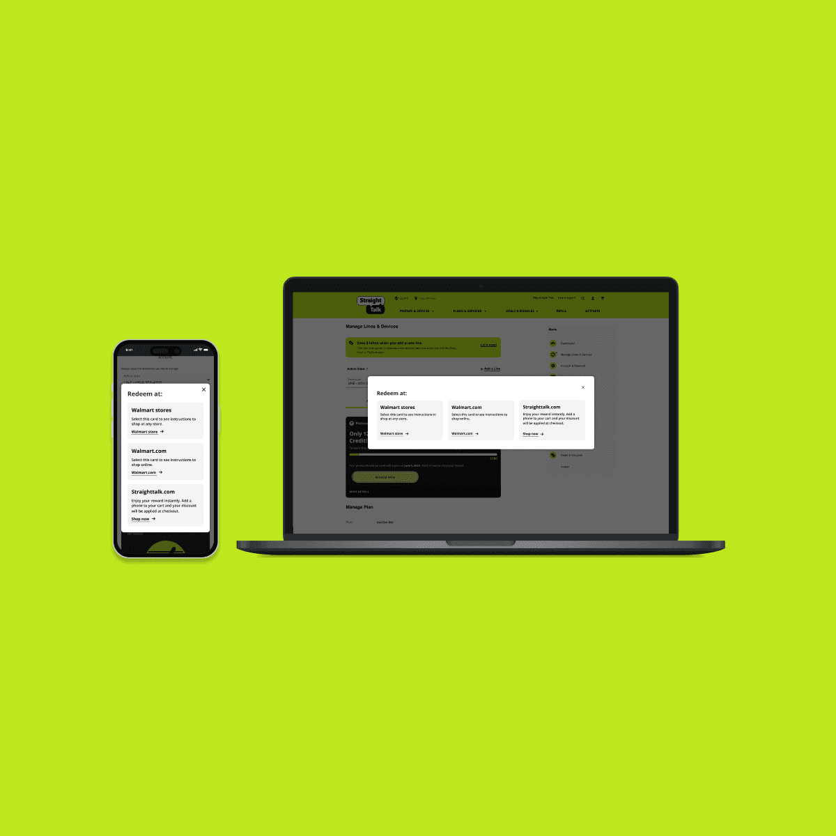 Image of my design process visual featuring the stages Discover, Define, Develop, and Deliver, with bullet points listing the steps taken within each design phase.