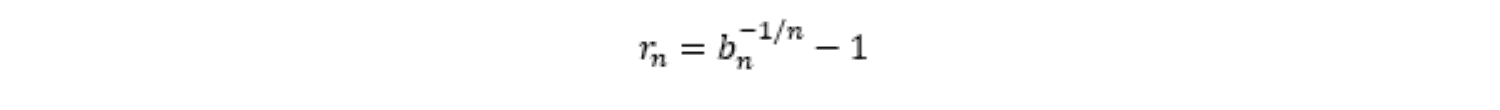 Maturité suivantes - facteur d'actualisation
