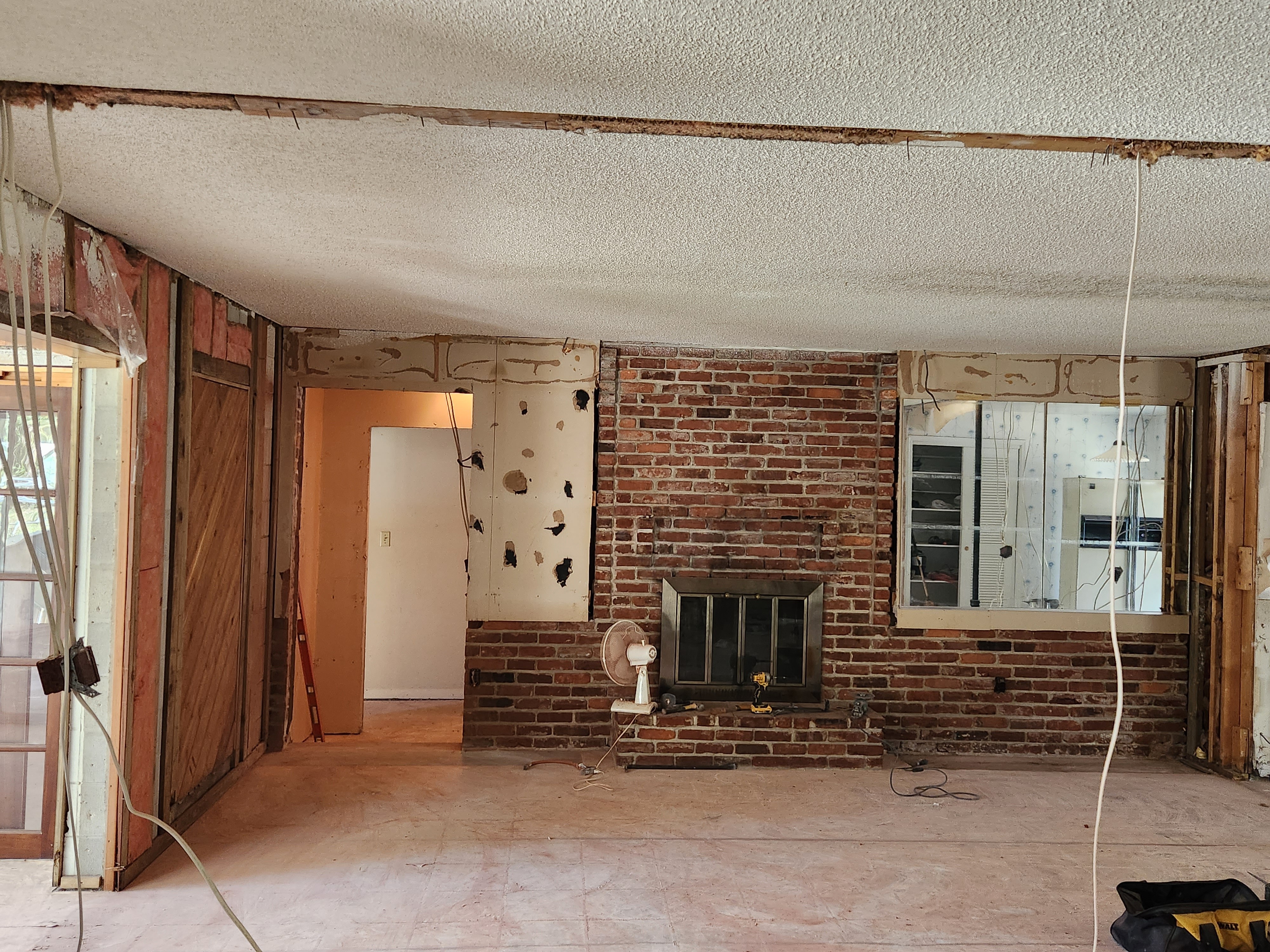 flame living room before