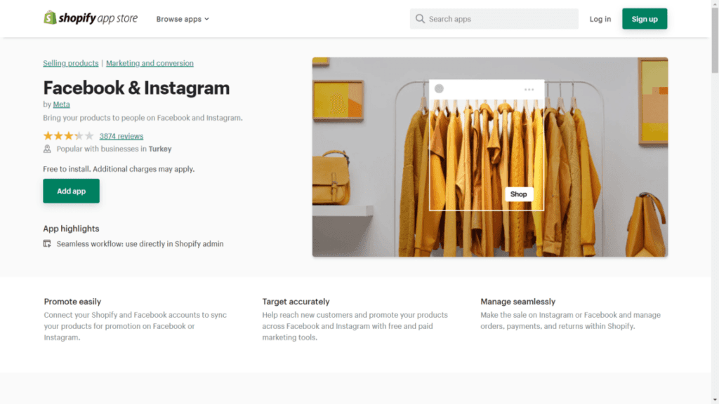 shopify apps, social media management, Facebook & Instagram