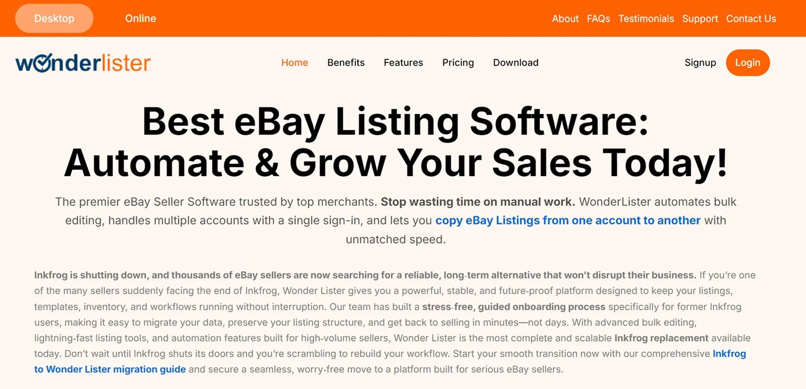 Wonderlister Homepage