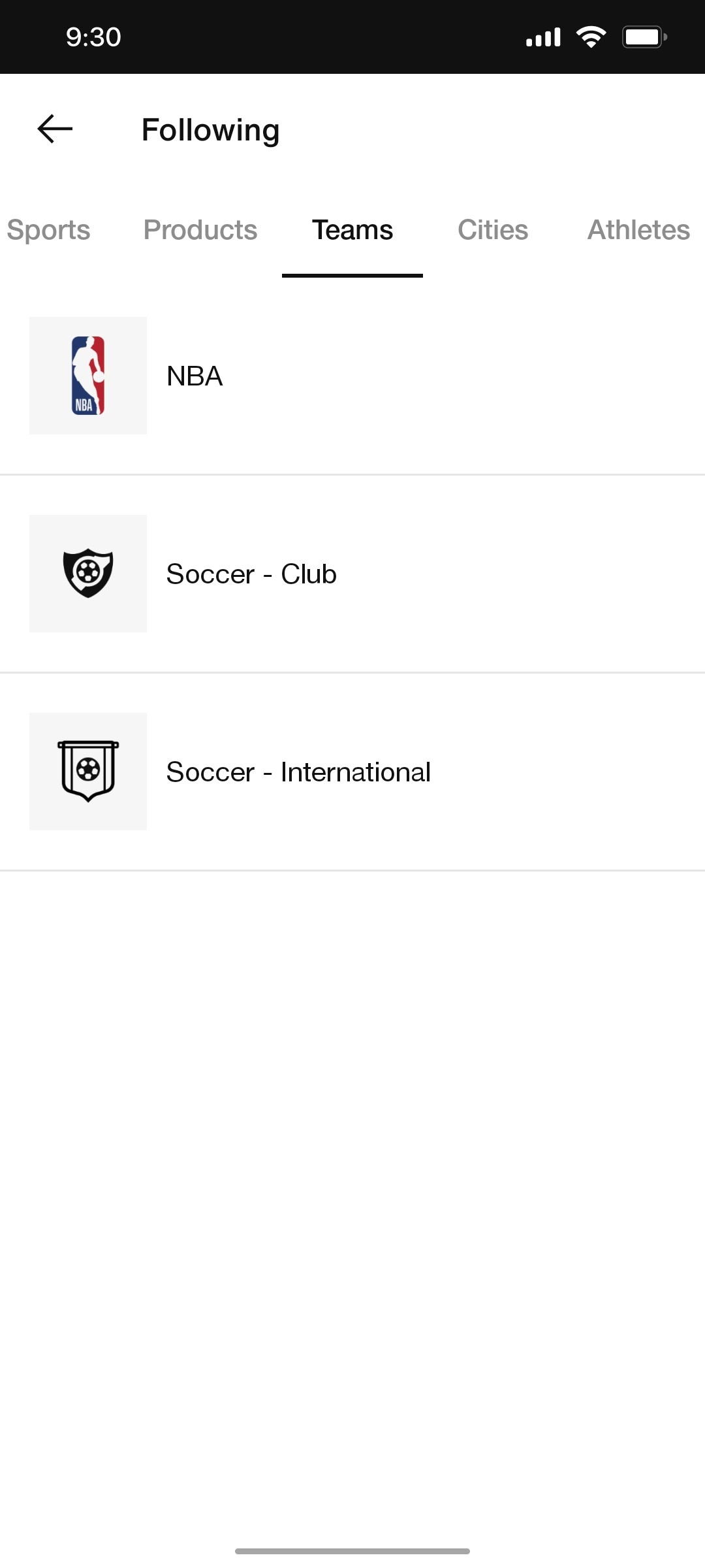 Nike App Term Screen