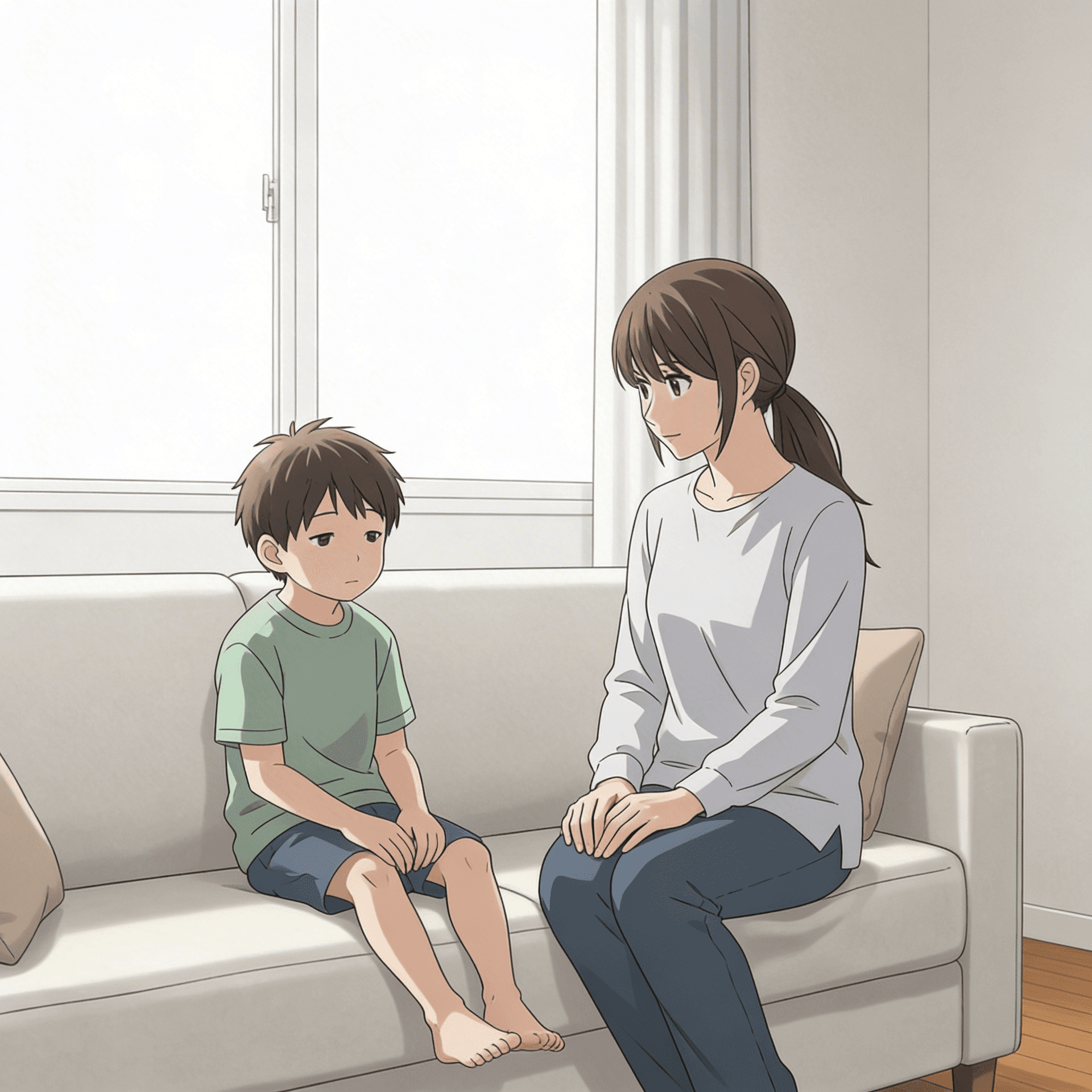 mom and son