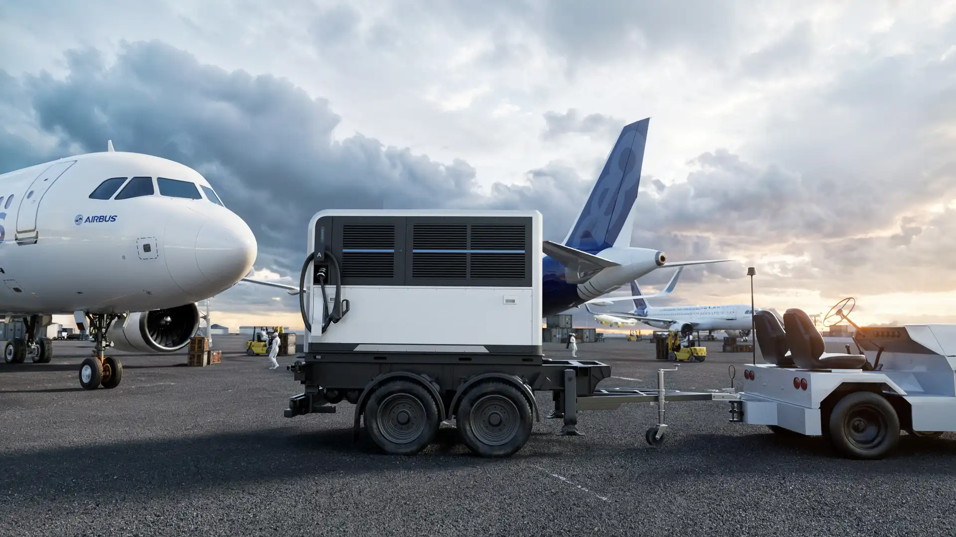 white airliner on runway