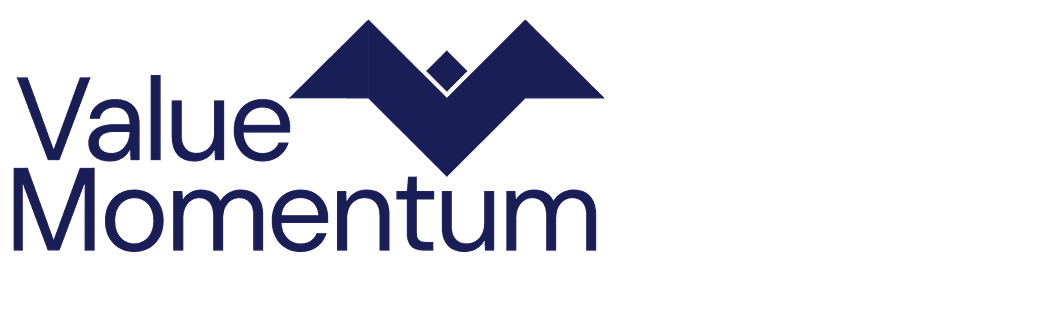 ValueMomentum logo, representing a consulting partner in insurance and finance.