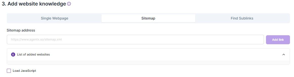 add website knowledge to ai agent