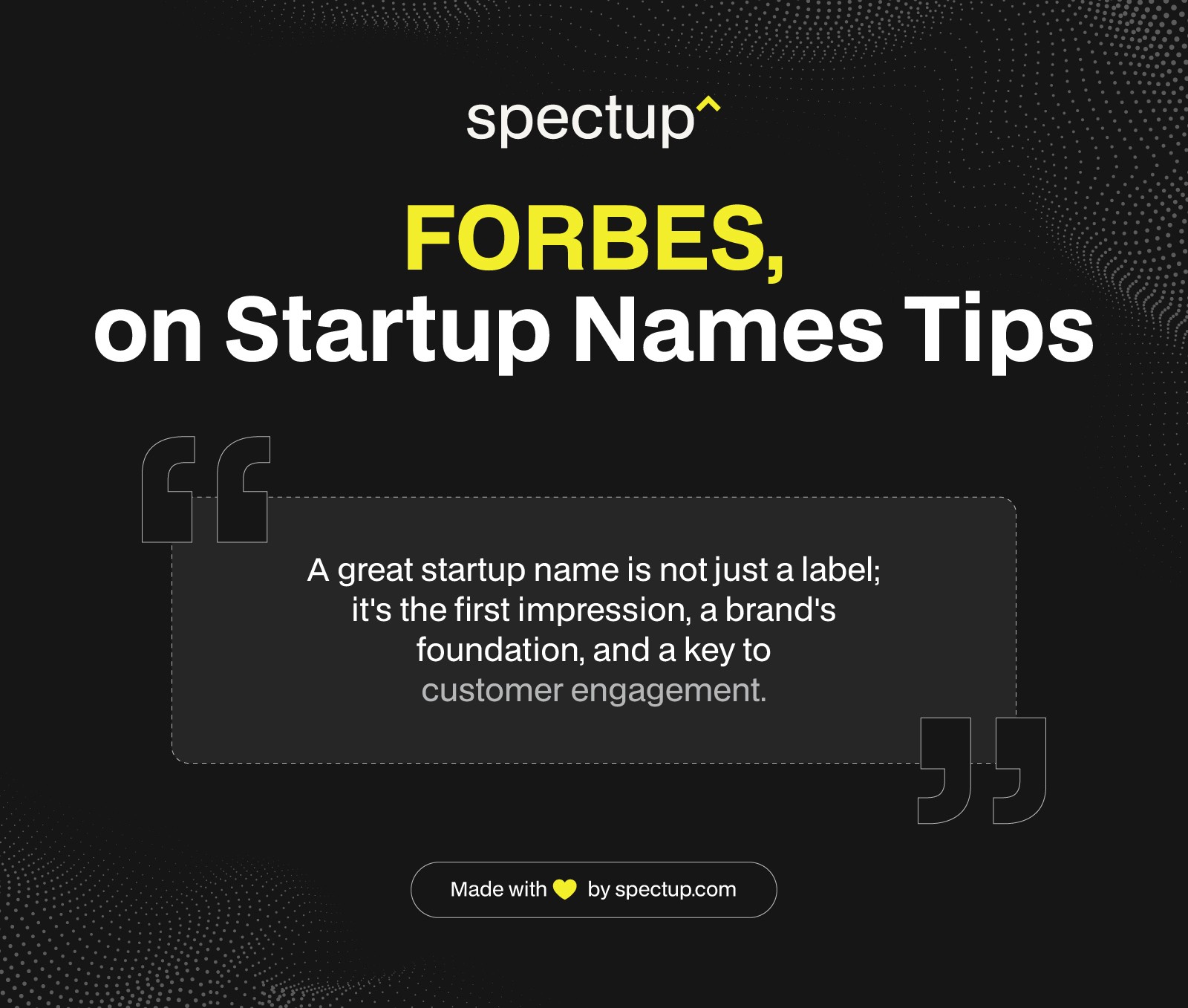 Infographic: FORBES on Startup Names Tips