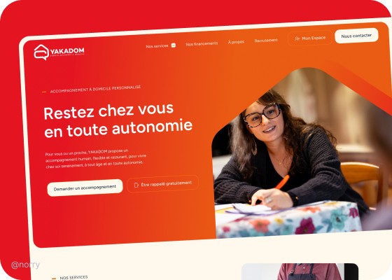 Site internet pour Yakadom, assistance et service à domicile
