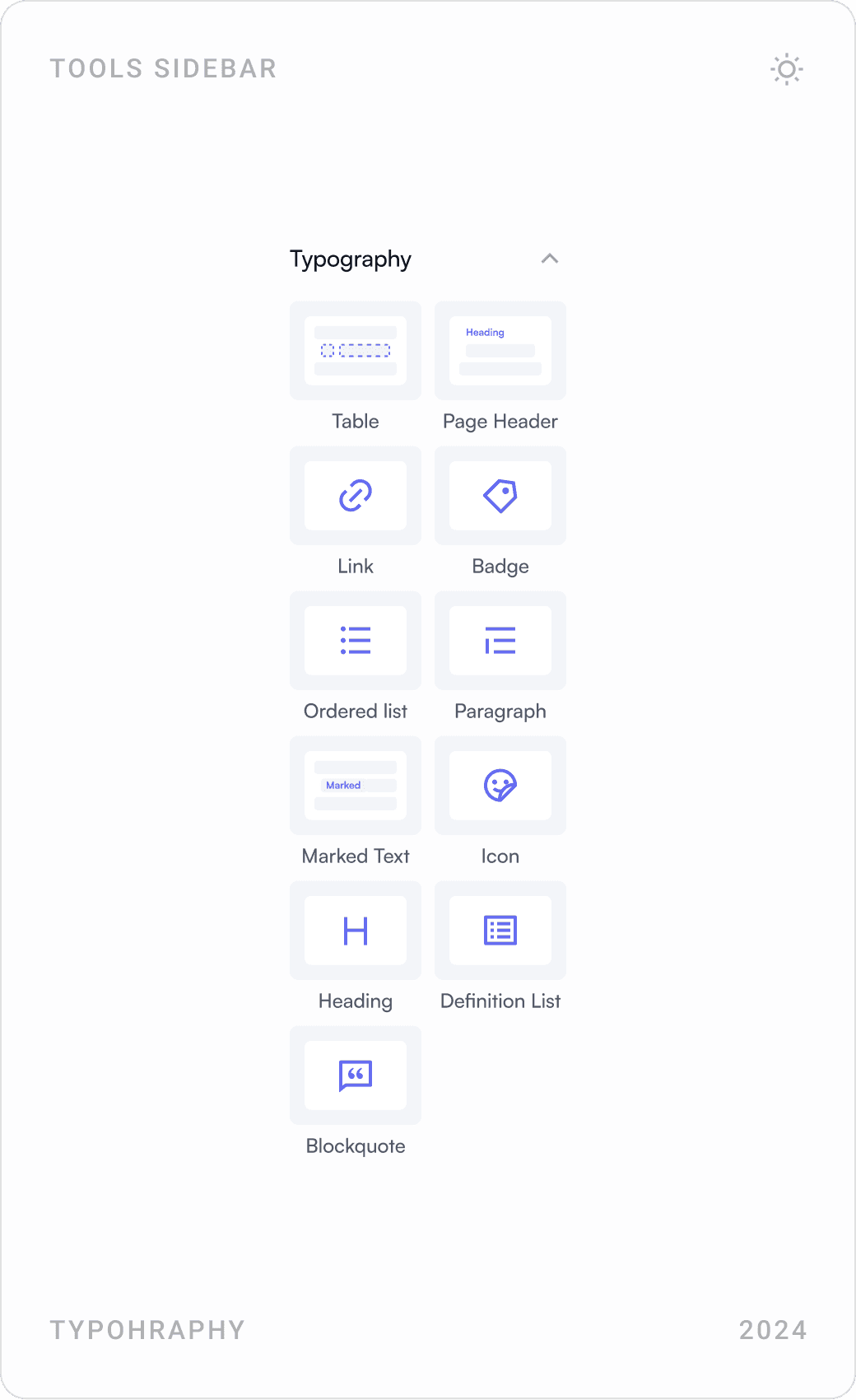 Professional Typography Control Panel Design