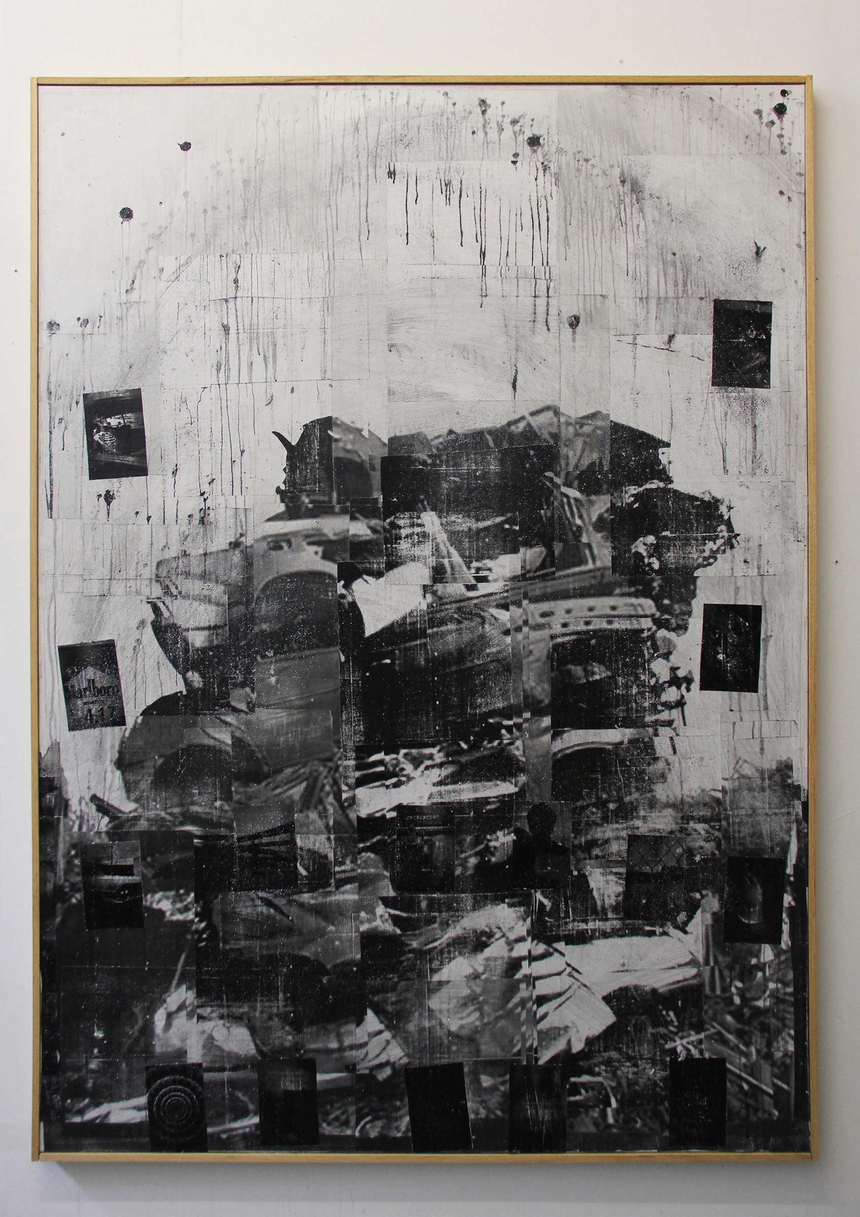 Nicholas Cheveldave artwork collage on canvas