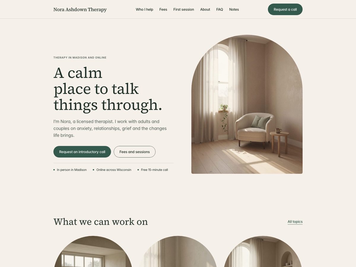 Therapist template home page